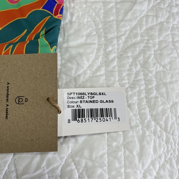 NWT Stone Fox Swim Stained Glass Inez Bikini Top - Picture 4 of 5